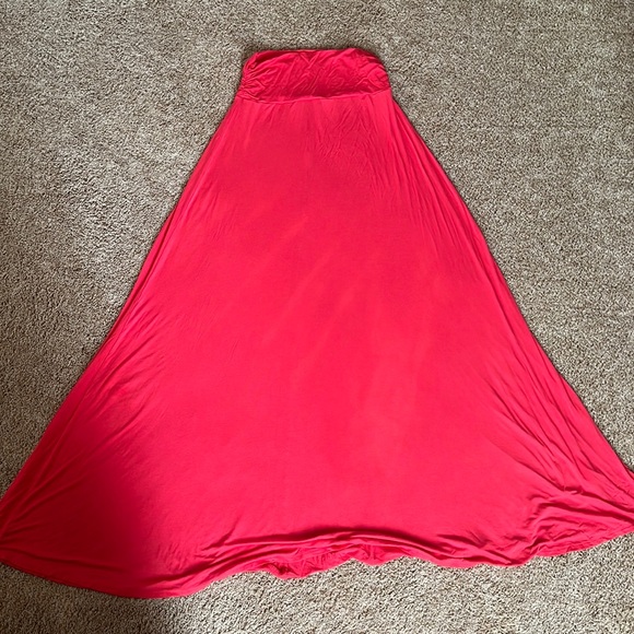 Pink/coral maxi skirt - Picture 1 of 1